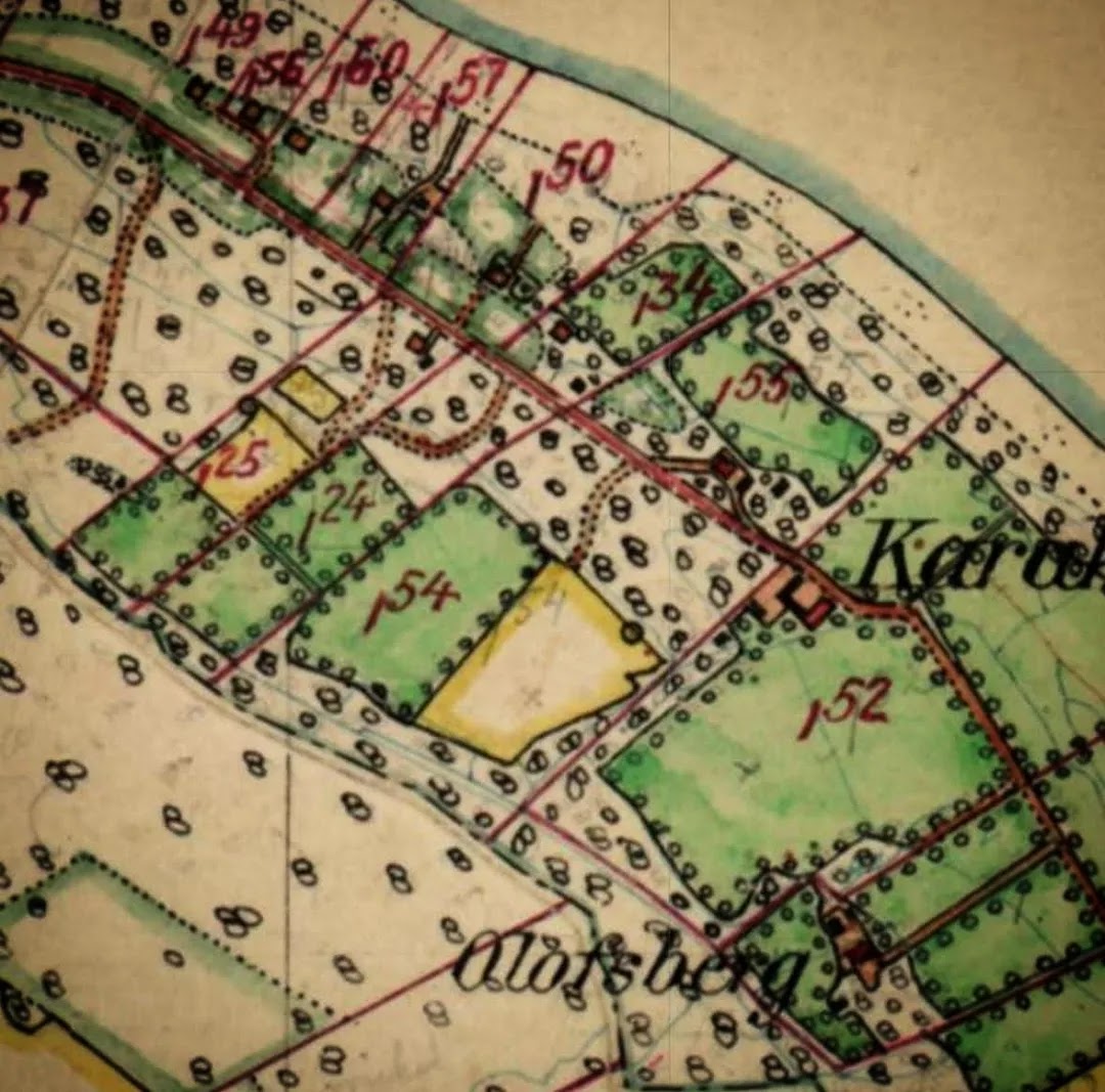 Häradskarta med delar av Karakås och gamla Kivikås, dvs nuvarande Östersken